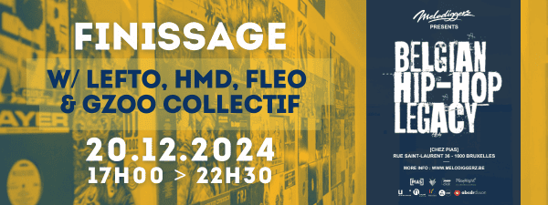 Vernisage du collectif belge Hip-Hop Legacy, soirée musicale en Belgique, 20/12/2024, événement de street culture.